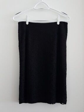 (2PcSet/$40) Banana Republic Black Floral Lace Pencil Skirt Lined Size 6